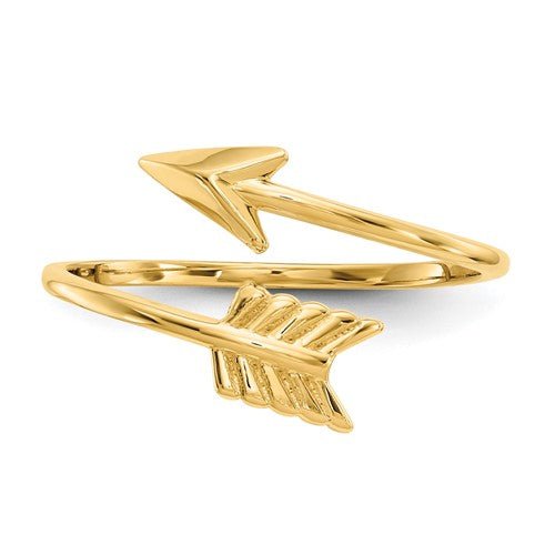 14k Adjustable Arrow Ring - Elite Fine Jewelers