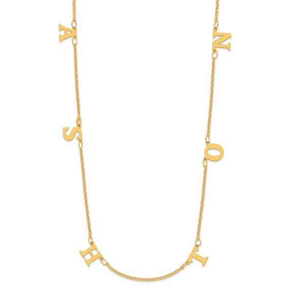 14K Gold Custom Initial Necklace - Elite Fine Jewelers