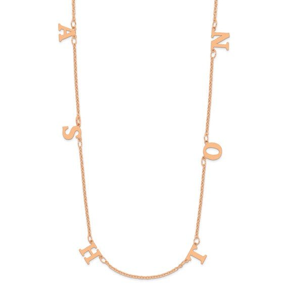 14K Gold Custom Initial Necklace - Elite Fine Jewelers