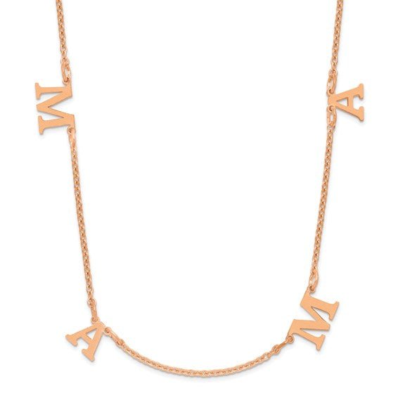 14K Gold Custom Initial Necklace - Elite Fine Jewelers