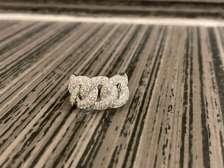 14K Gold Diamond Cuban Link Ring - Elite Fine Jewelers