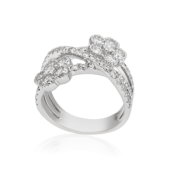 14k Gold Diamond Flower Fashion Ring - Elite Fine Jewelers