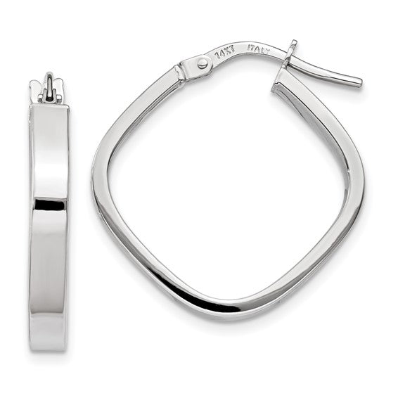 14k Gold Square Hoop Earrings - Elite Fine Jewelers