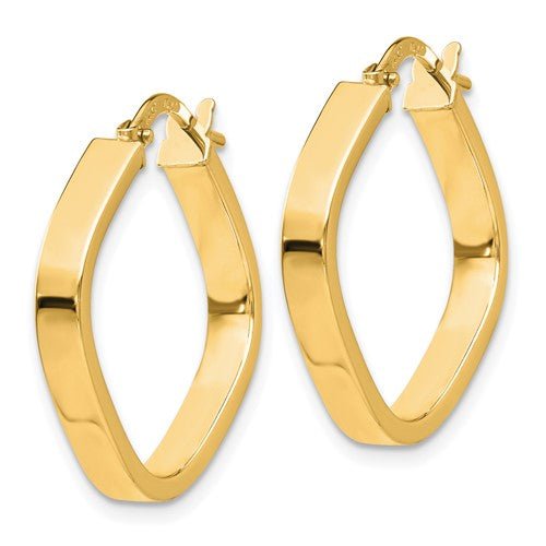 14k Gold Square Hoop Earrings - Elite Fine Jewelers