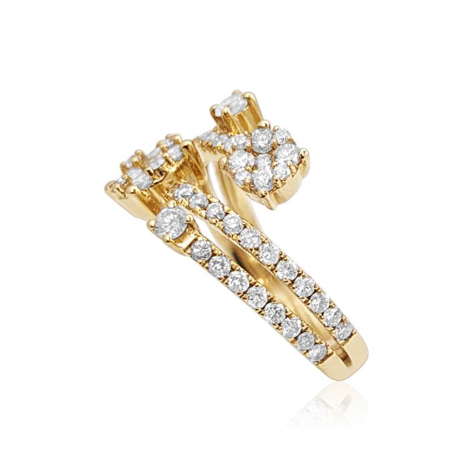 14k Gold Diamond Spiral Wrap Ring - Elite Fine Jewelers