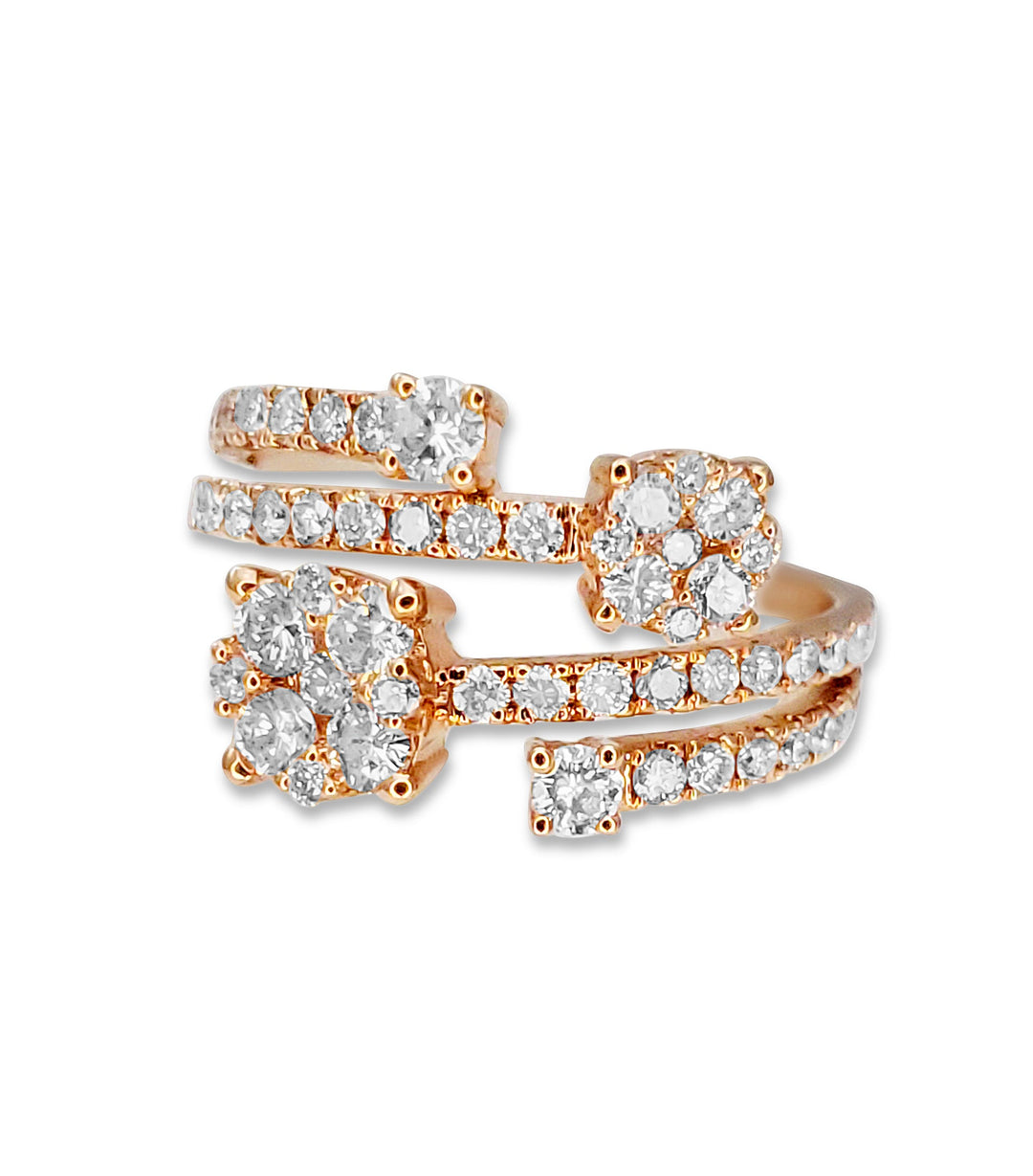 14k Rose gold Diamond fashion ring. - Elite Fine Jewelers