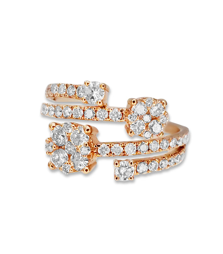 14k Rose gold Diamond fashion ring. - Elite Fine Jewelers