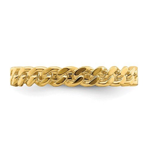 14K Yellow Gold Link Ring - Elite Fine Jewelers