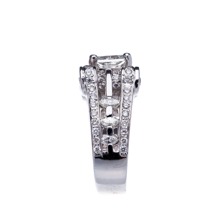 1.52cts Princess Cut Diamond in Platinum Engagement Ring - Elite Fine Jewelers