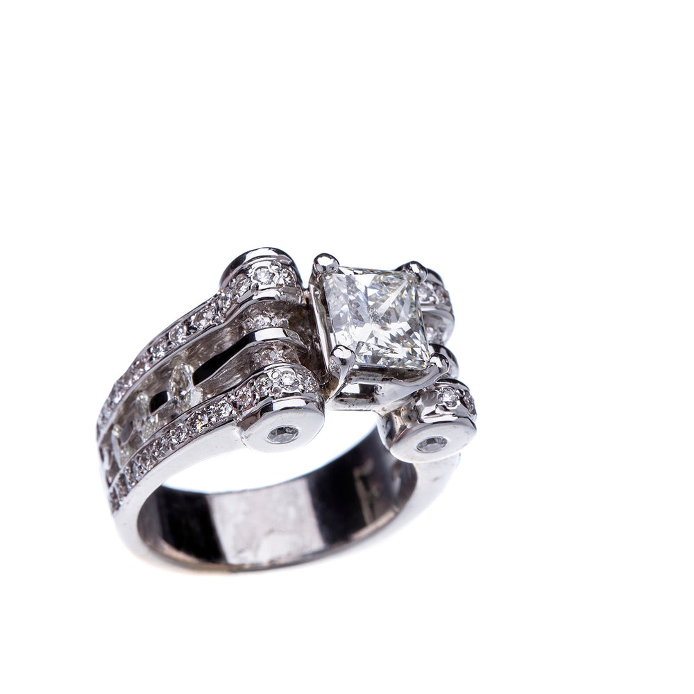 1.52ct Princess Cut Diamond in Platinum Engagement Ring - Elite Fine Jewelers