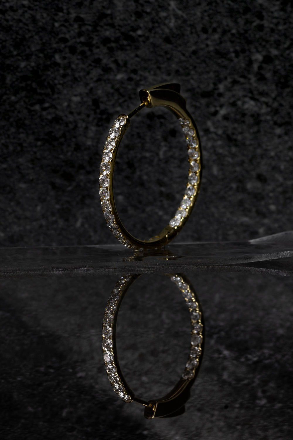 1.79ctw Diamond Eternity Hoops / Inside Out Diamond Hoop Earrings - Elite Fine Jewelers