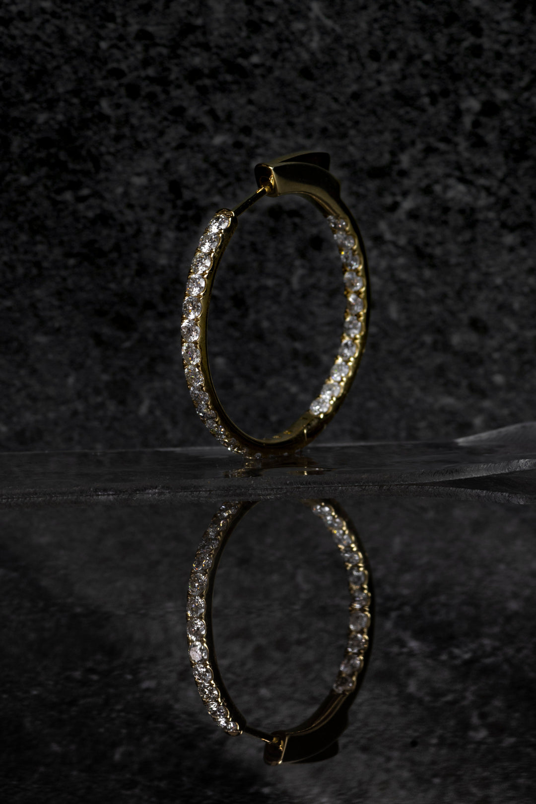 1.79ctw Diamond Eternity Hoops / Inside Out Diamond Hoop Earrings - Elite Fine Jewelers