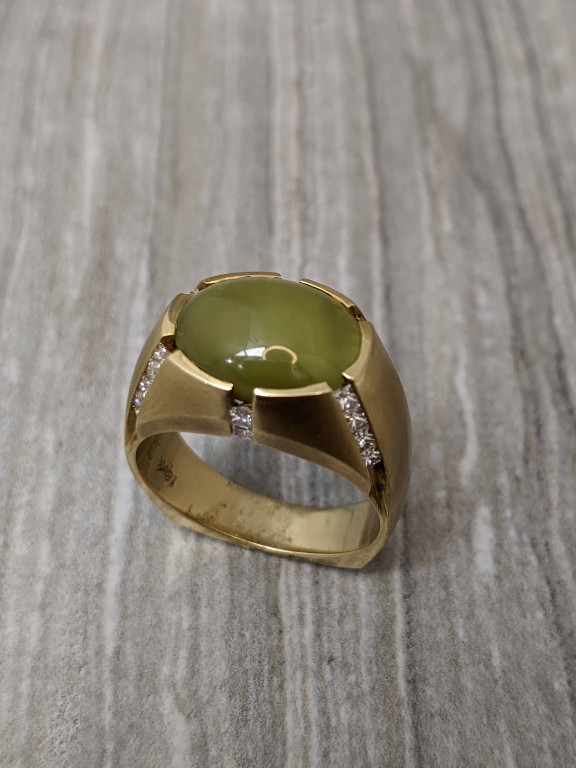 18K Yellow Gold & 0.5ct Diamond Ring For Men (16.5gm) – Virani Jewelers