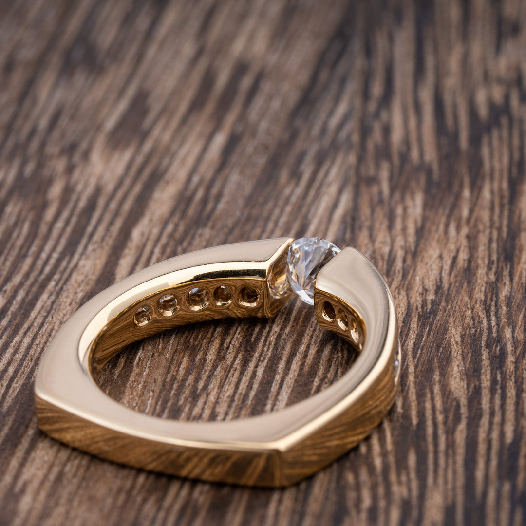 Euro Shank Diamond Engagement Ring Yellow