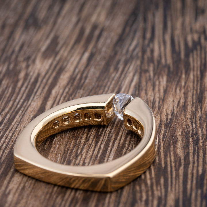 Euro Shank Diamond Engagement Ring Yellow