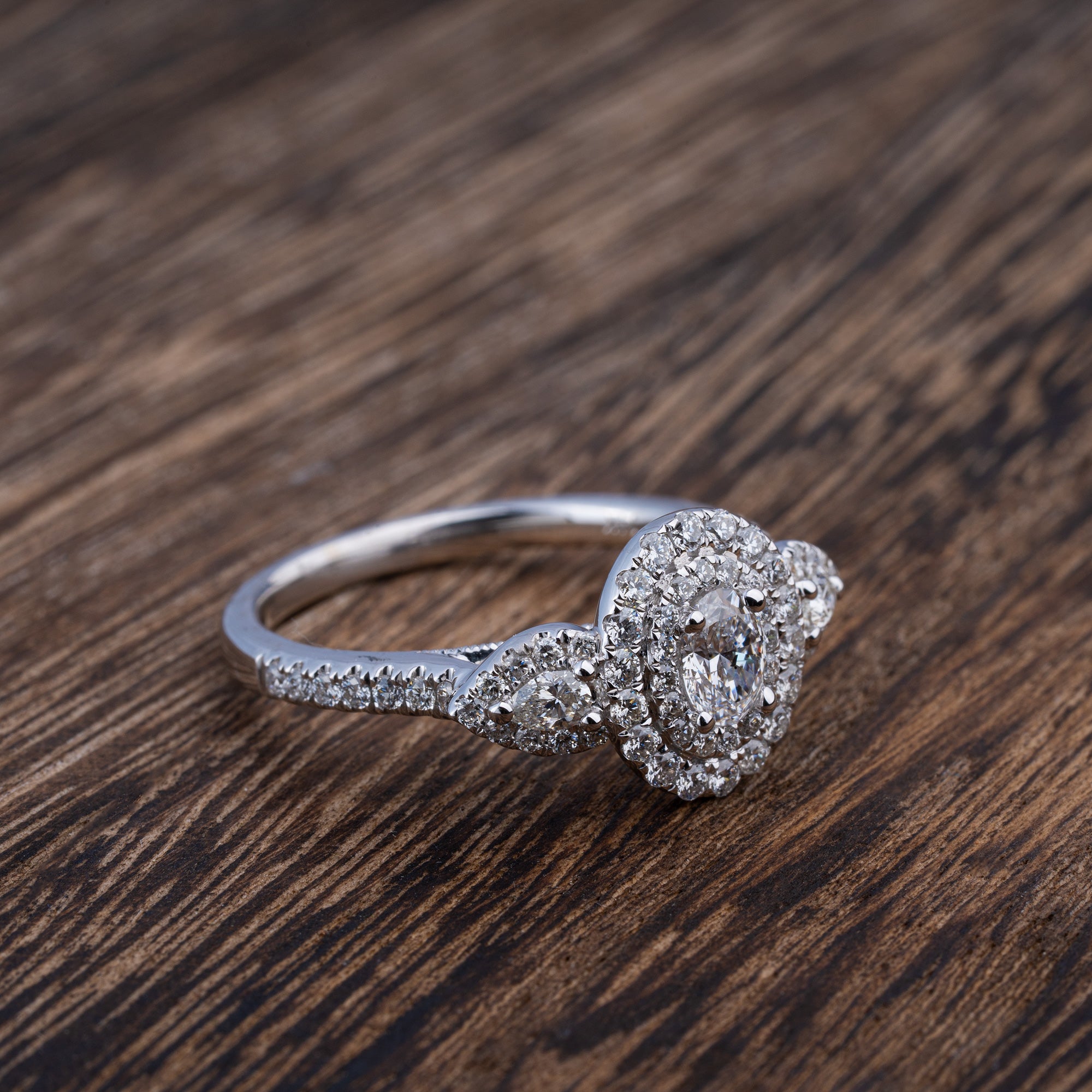 3.65 Carats Oval Cut Micropaved Side Stones Hidden Halo Diamond Engage –  Benz & Co Diamonds