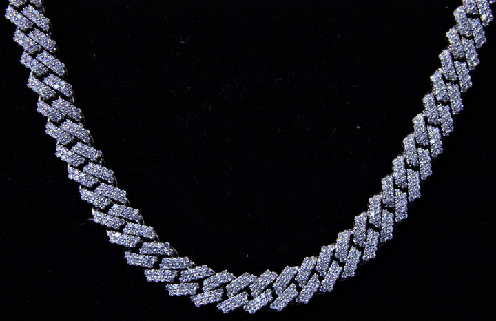 Cuban Link Chain with Diamonds Over 20 Carat