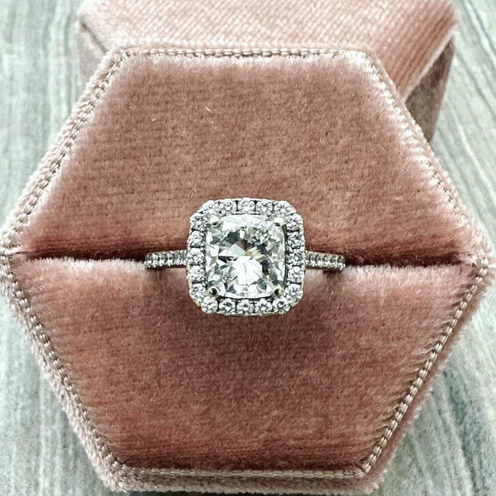 Over 2 Carat Cushion Cut Engagement Ring
