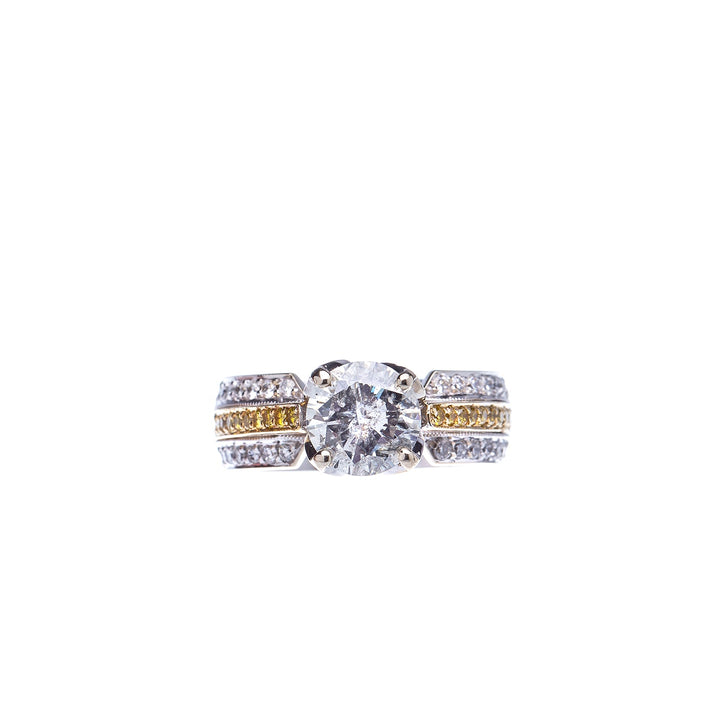 2.23 CTW Diamond 18 Kt Gold Engagement Ring