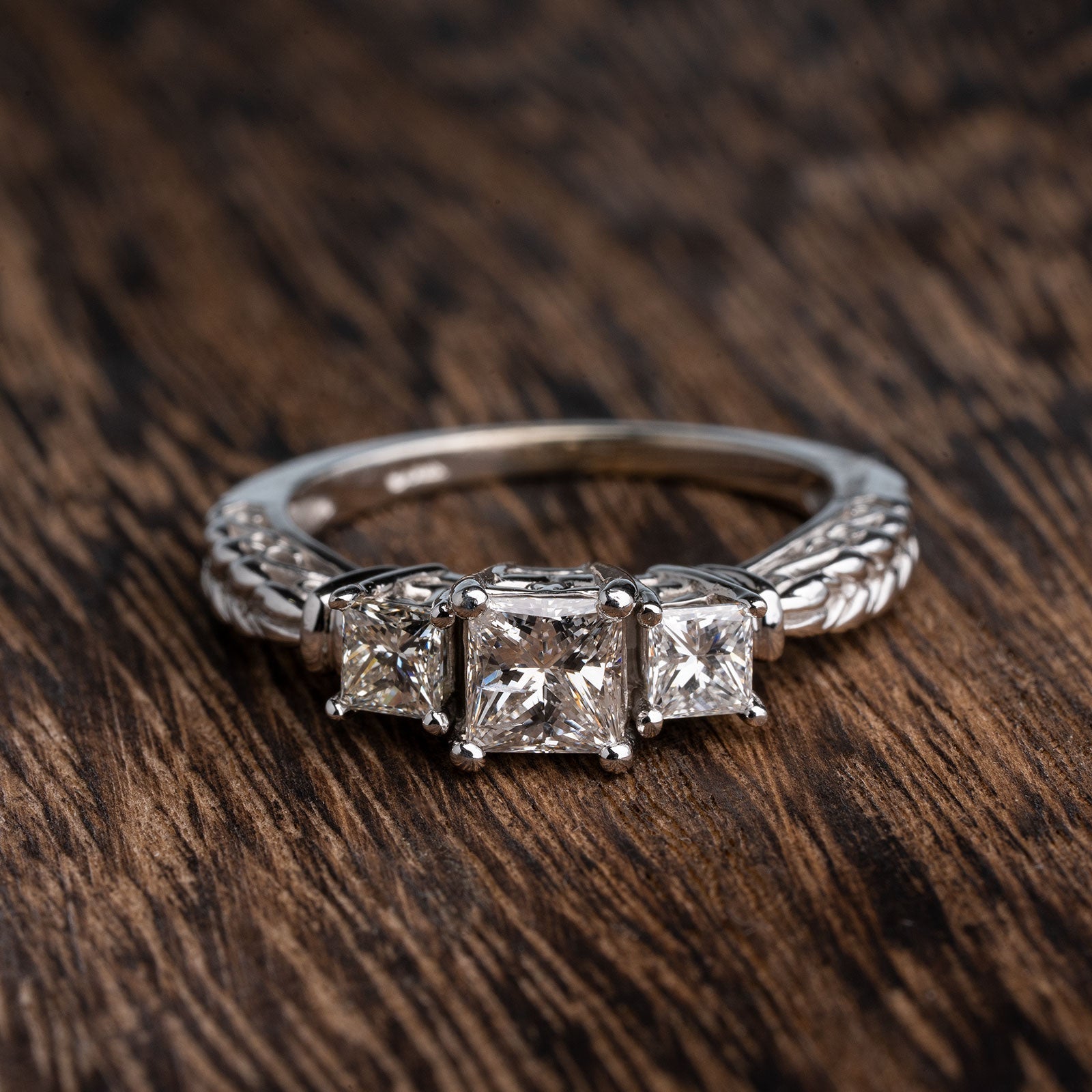 Amari Three-Stone Engagement Ring – Carter Eve Jewelry