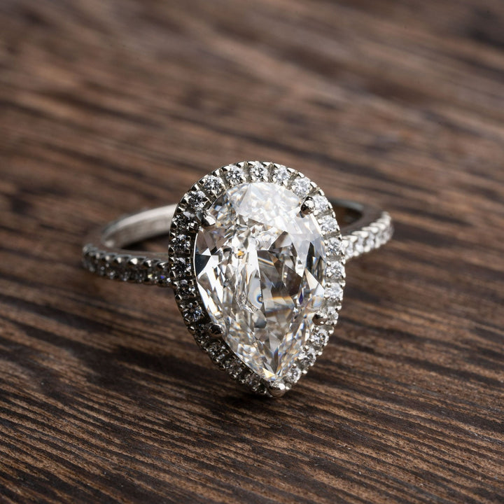 3.01 Carat Pear Shape Diamond Engagement Ring - Elite Fine Jewelers