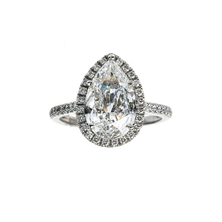 3.01 Carat Pear Shape Diamond Engagement Ring - Elite Fine Jewelers