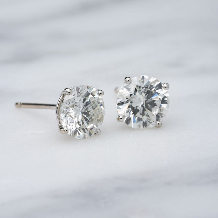 3.67ctw Diamond Stud Earrings - Elite Fine Jewelers
