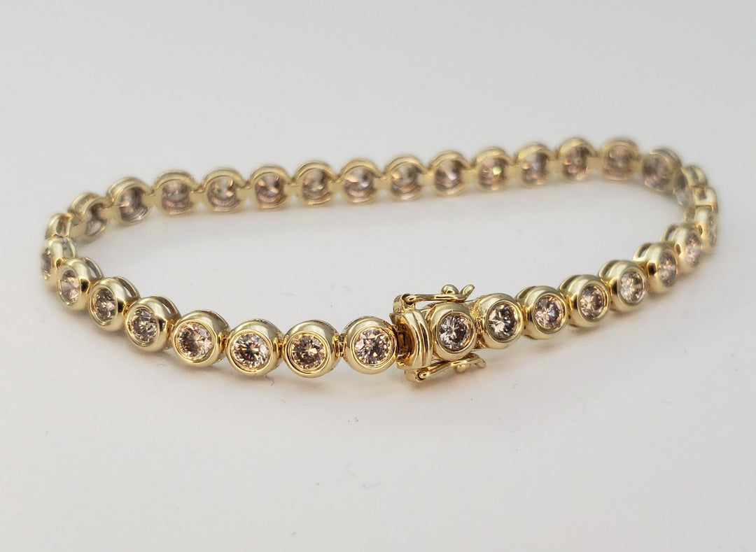 5 carat diamond tennis bracelet 14k yellow gold Clearance