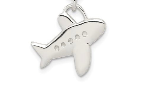 Cartoon Airplane Pendant Sterling Silver- Elite Fine Jewelers