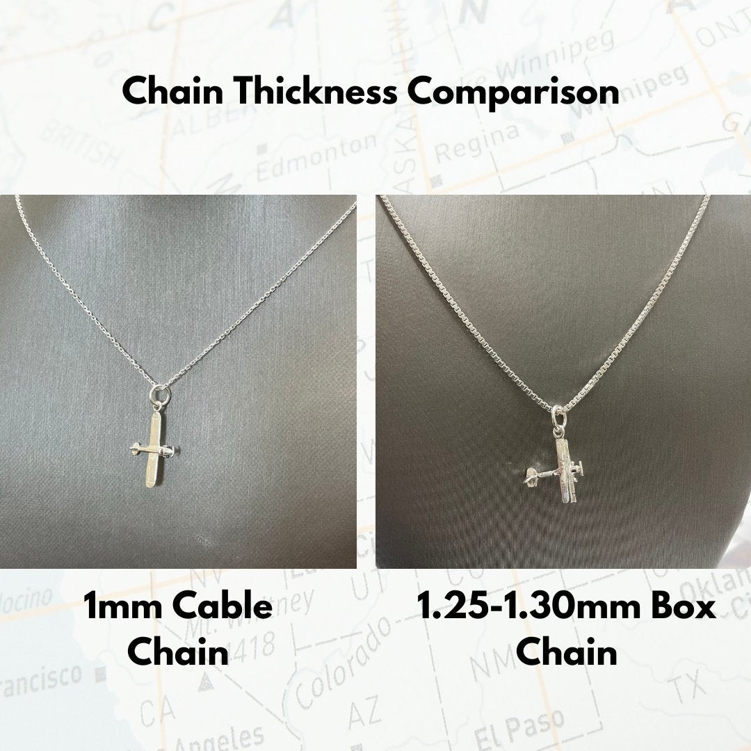 Aviator Propeller Airplane Pendant in Sterling Silver