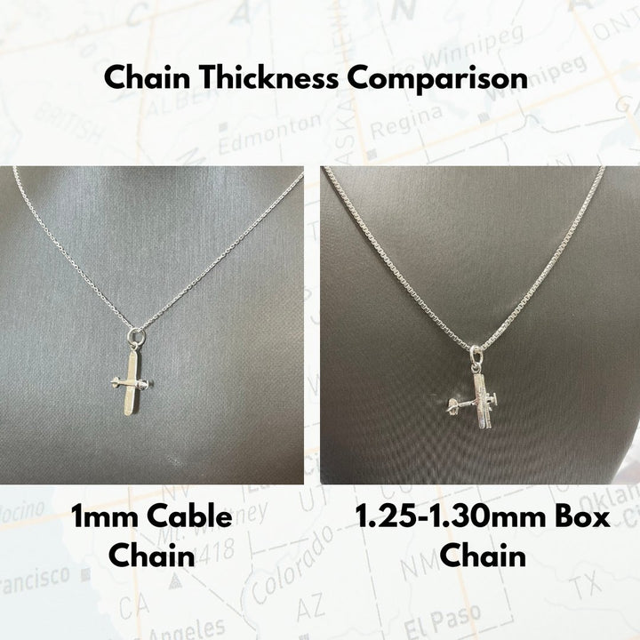Aviator Propeller Airplane Pendant in Sterling Silver