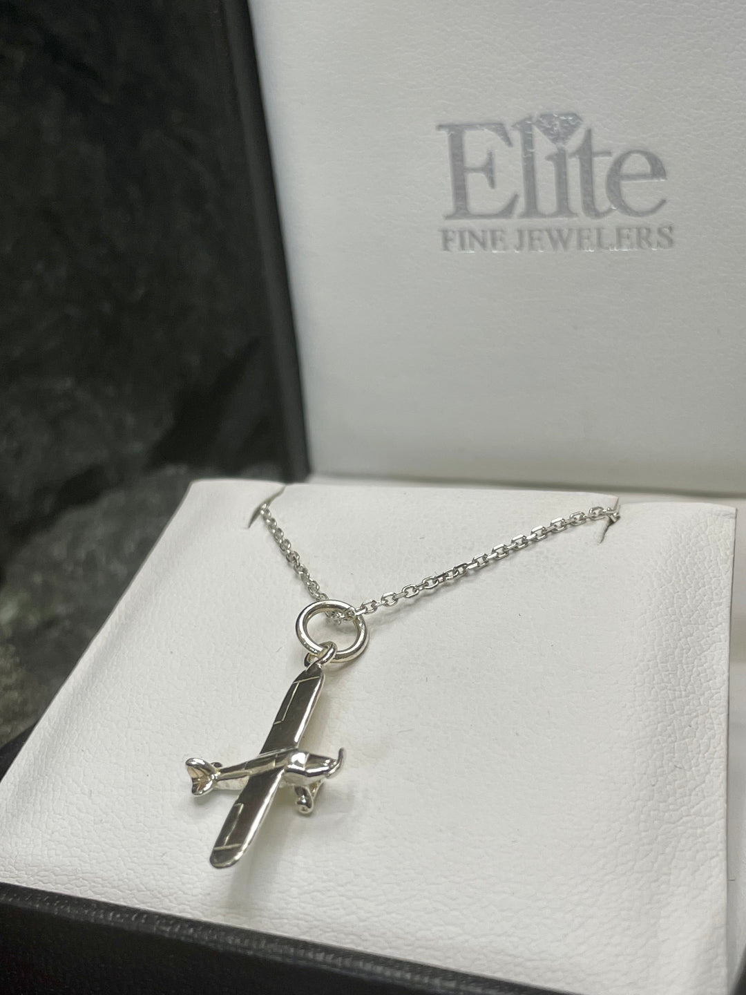 Aviator Propeller Airplane Pendant in Sterling Silver
