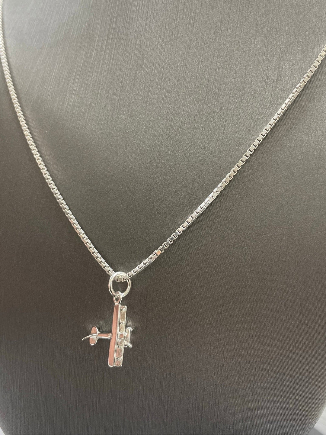 Aviator Propeller Airplane Pendant in Sterling Silver