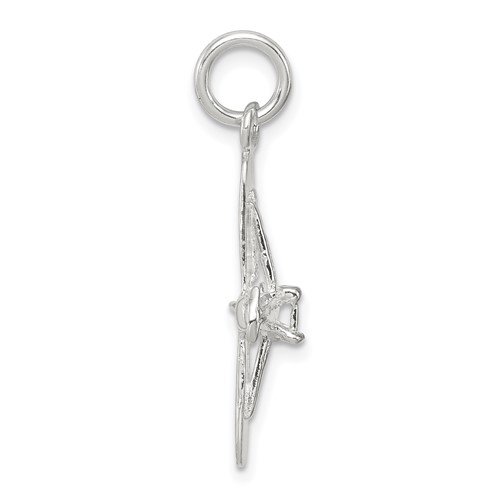 Aviator Propeller Airplane Pendant in Sterling Silver