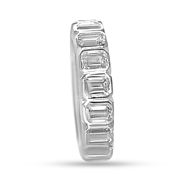 Bezel Set Emerald Cut Diamond Eternity Band Over 5 Carats in Diamonds - Elite Fine Jewelers