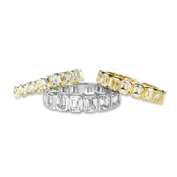  Emerald Cut Diamond Eternity Bands - Elite Fine Jewelers
