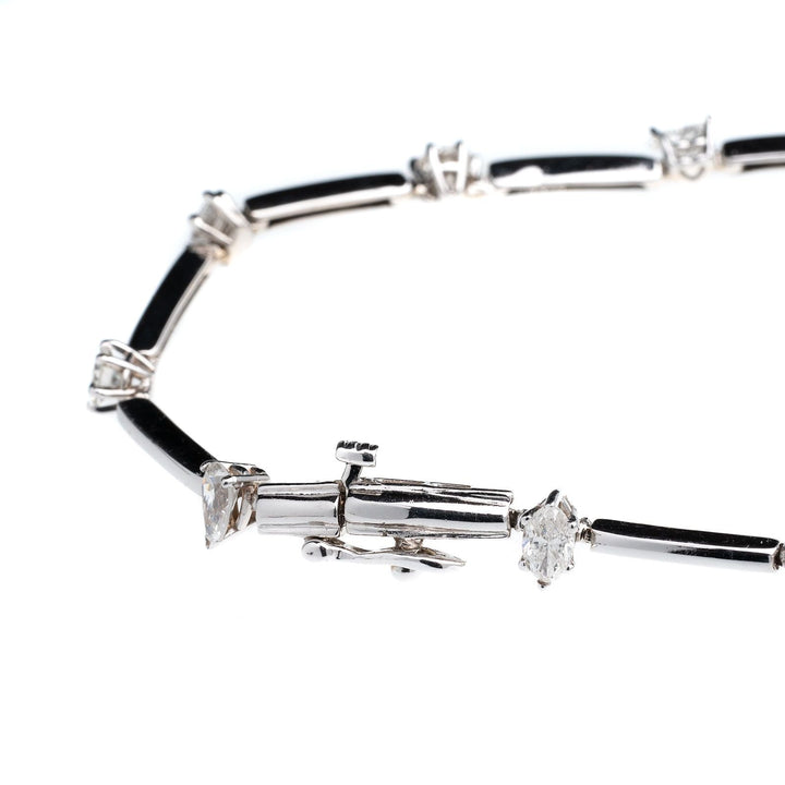 Custom Designed Multi-Shape Diamond Tennis Bracelet - Elite Fine Jewelers