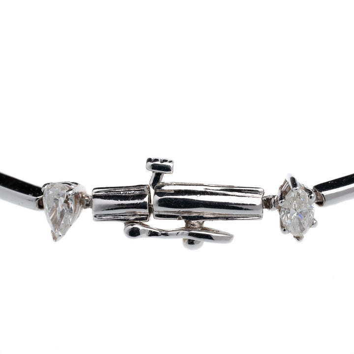 Custom Designed Multi-Shape Diamond Tennis Bracelet, clasp - Elite Fine Jewelers