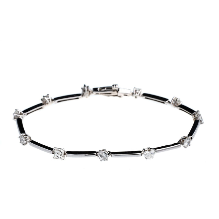 Custom Designed Multi-Shape Diamond Tennis Bracelet - Elite Fine Jewelers