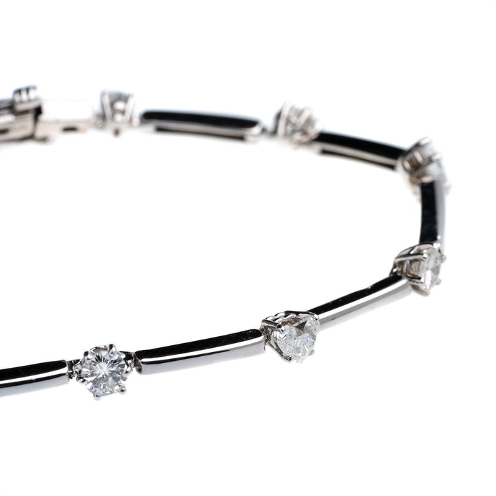 Custom Designed Multi-Shape Diamond Tennis Bracelet - Elite Fine Jewelers
