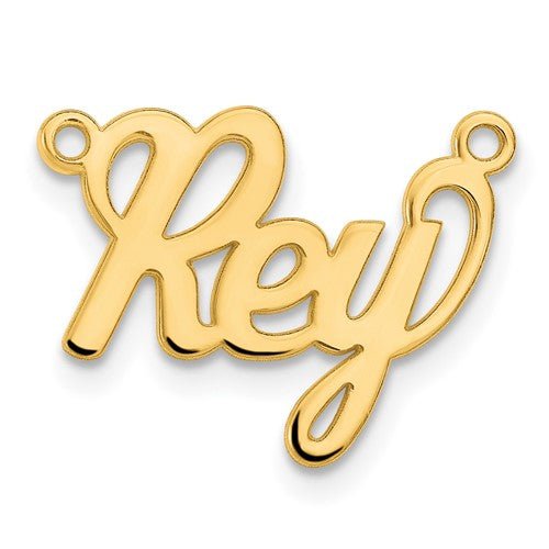 Yellow gold custom name necklace
