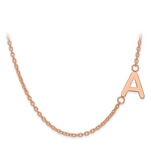 Dainty Off Set Initial Necklace