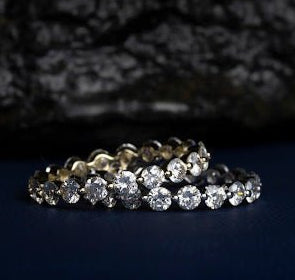 Single Shared Prong Diamond Eternity Band