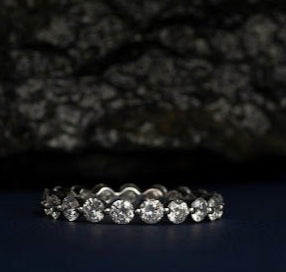 1.50ctw Single Shared Prong Diamond Eternity Band in 14 Karat Gold