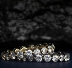 Single Shared Prong Diamond Eternity Band