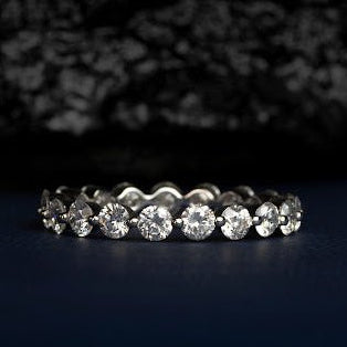 Single Shared Prong Diamond Eternity Band-White Gold