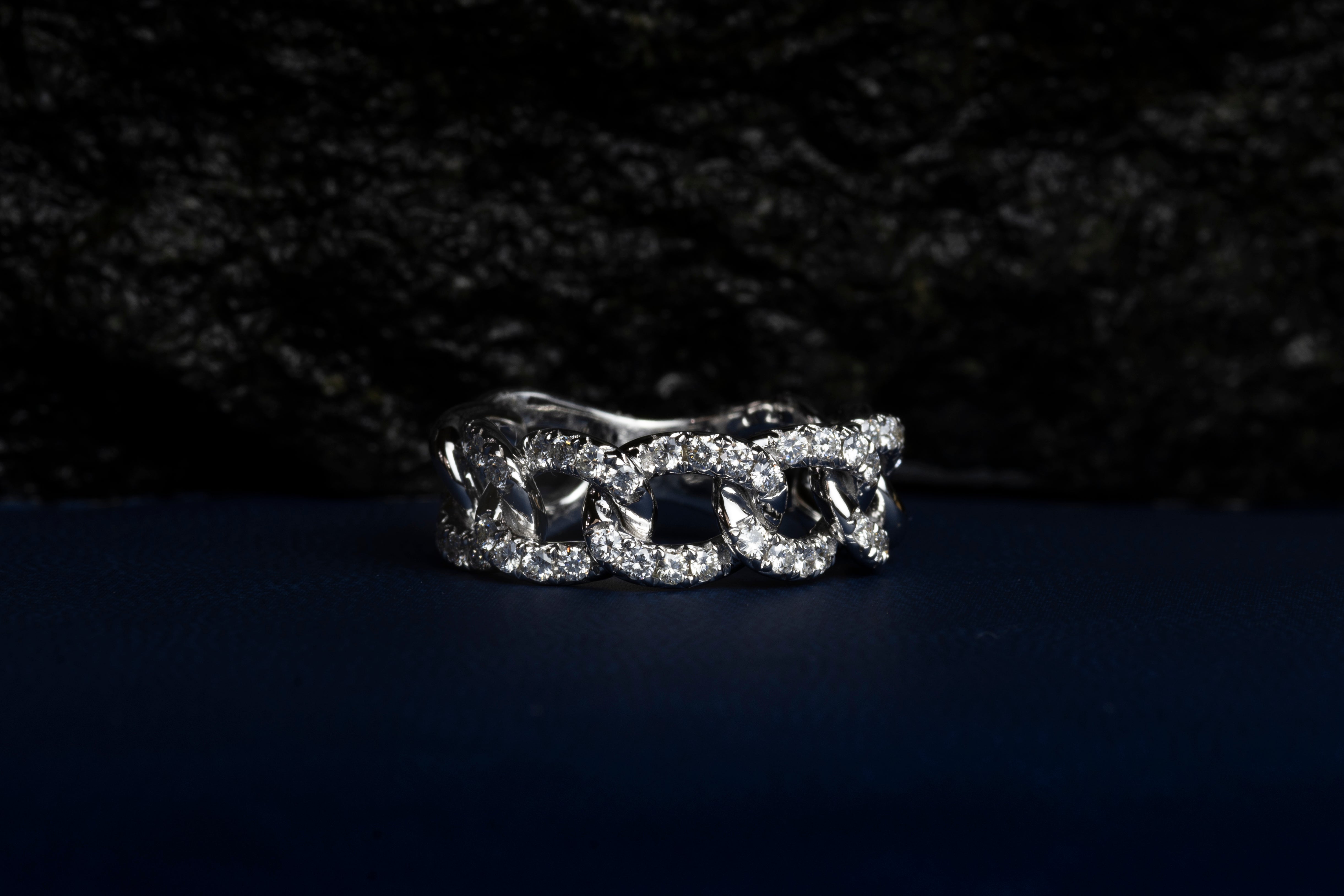1.10ct Cuban Link Diamond Ring – Mazza Select