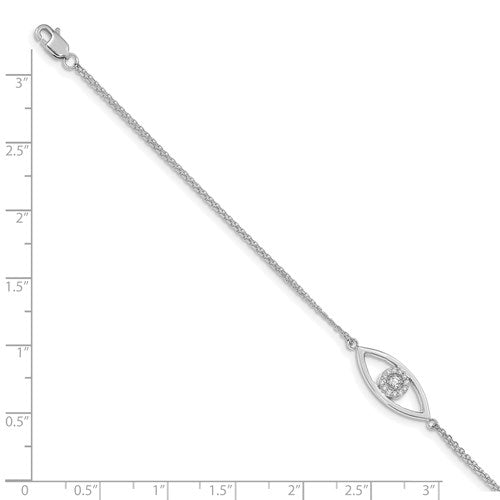 Diamond Evil Eye 14kt Gold Bracelet