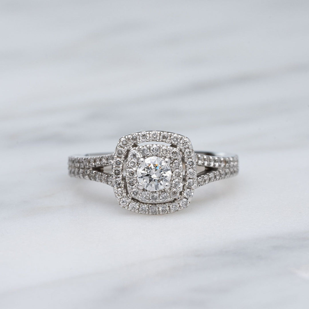 Double Halo Diamond Engagement Ring - Elite Fine Jewelers