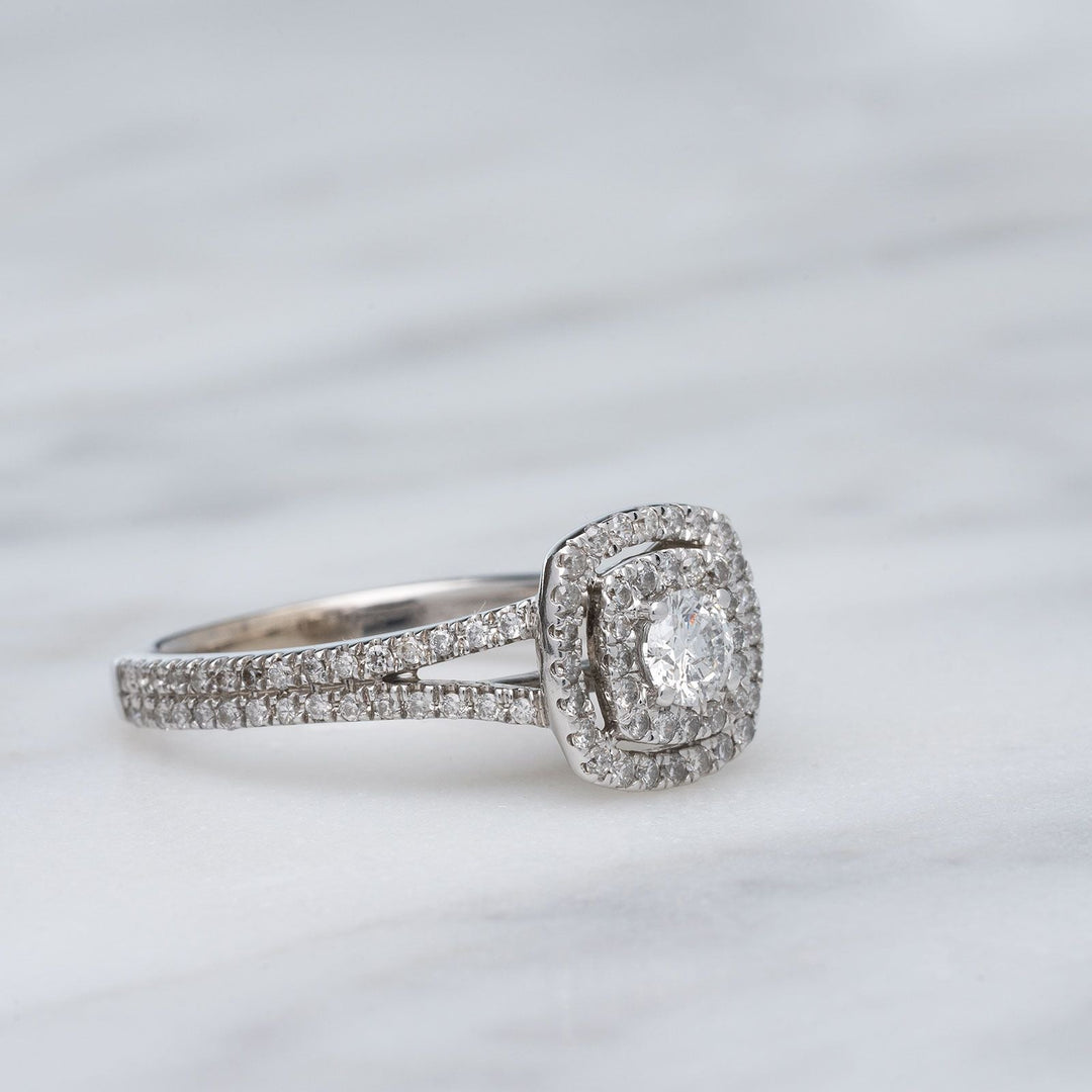 Double Halo Diamond Engagement Ring - Elite Fine Jewelers